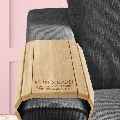 Personalised Wooden Flexible Sofa Tray - My Spot 