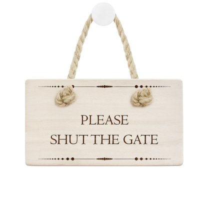 Personalised Wooden Gate Sign