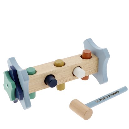 Personalised Wooden Hammer Bench Toy