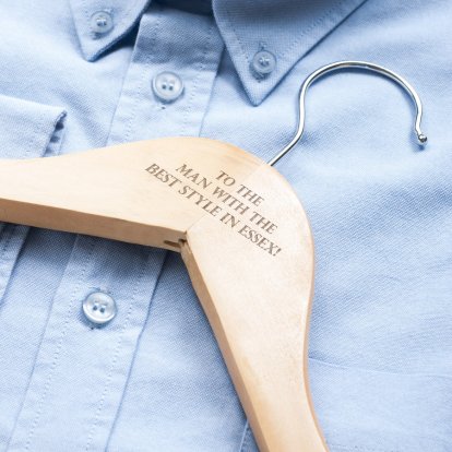 Personalised Wooden Hanger - Message