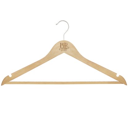 Personalised Wooden Hanger - Mr 