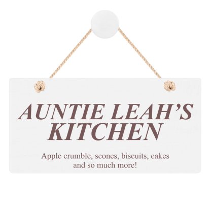 Personalised Wooden Hanging Kitchen Sign
