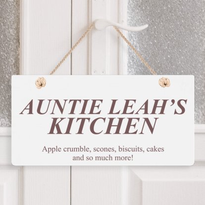 Personalised Wooden Hanging Kitchen Sign 