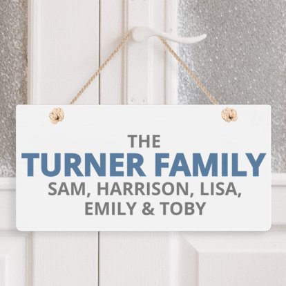 Personalised Wooden Hanging Sign 
