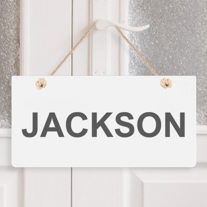 Personalised Wooden Hanging Sign - Name 