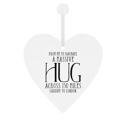 Personalised Wooden Heart Keepsake - Massive Hug