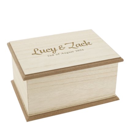 Personalised Wooden Keepsake Box 
