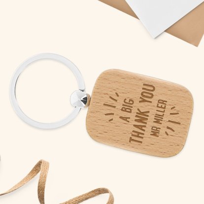 Personalised Wooden Keyring for Teachers