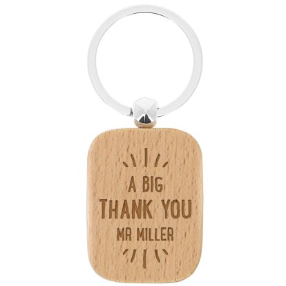 Personalised Wooden Keyring for Teachers