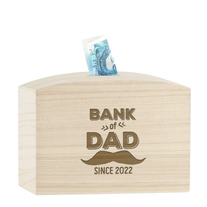 Personalised Wooden Money Box - Bank of…