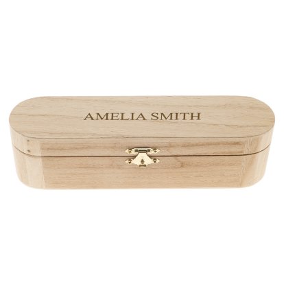 Personalised Wooden Pencil Box - Any Name
