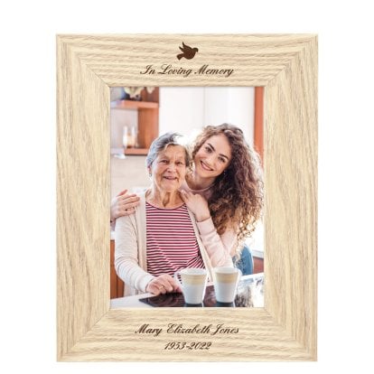 Personalised Wooden Photo Frame - In Loving Memory