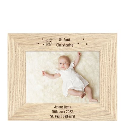 Personalised Wooden Photo Frame - New Baby Design