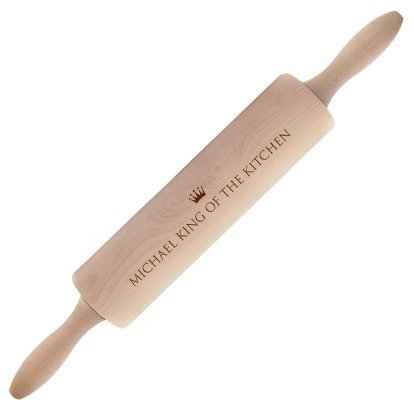 Personalised Wooden Rolling Pin - The King