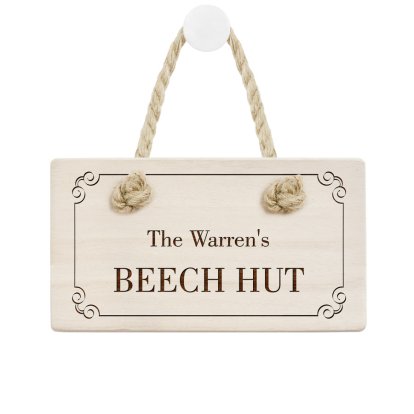 Personalised Wooden Sign - Beach Hut