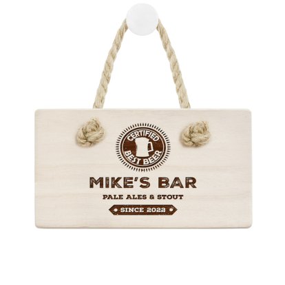 Personalised Wooden Sign - Beer Bar