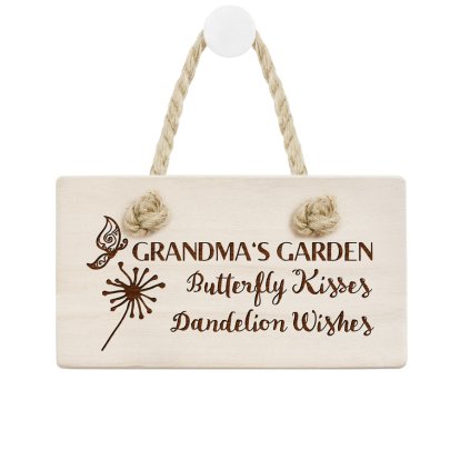 Personalised Wooden Sign - Butterfly Kisses