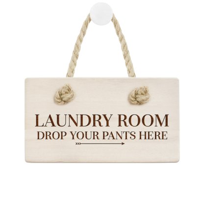 Personalised Wooden Sign - Laundry Room