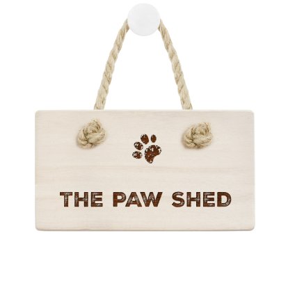 Personalised Wooden Sign - Paw Design
