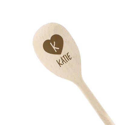 Personalised Wooden Spoon - Initial and Name