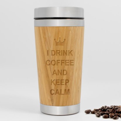 Personalised Wooden Travel Mug 