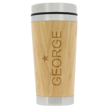 Personalised Wooden Travel Mug - Star Name