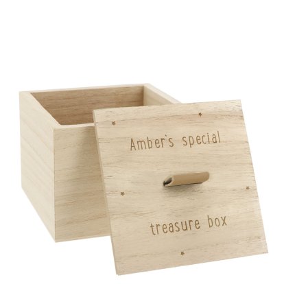 Personalised Wooden Trinket Box - Magical Stars 