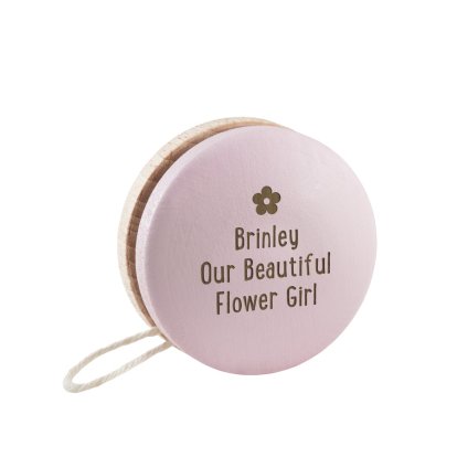 Personalised Wooden Yoyo for Flower Girls