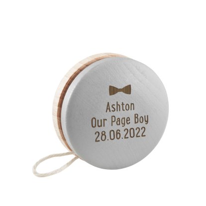 Personalised Wooden Yoyo for Page Boys