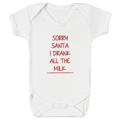 Personalised Xmas Bodysuit for Babies - Santa's Little Helper