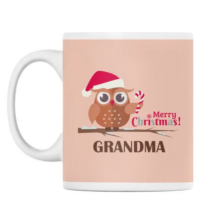 Personalised Xmas Mug - Mrs Christmas Owl