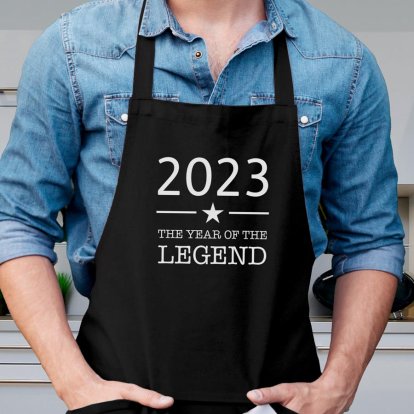 Personalised Year of The Legend Apron - Black