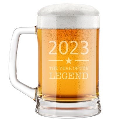 Personalised Year of The Legend Beer Tankard