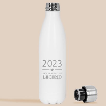 Personalised Year of The Legend Insulated Water Bottle - White 