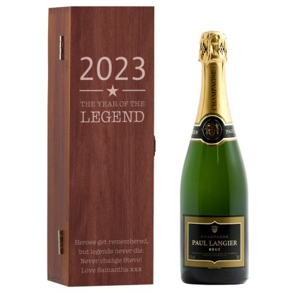 Personalised Year of The Legend Luxury Bottle Box