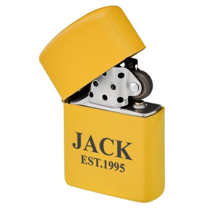 Personalised Yellow Lighter - Established
