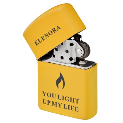 Personalised Yellow Lighter - Light Up My Life 