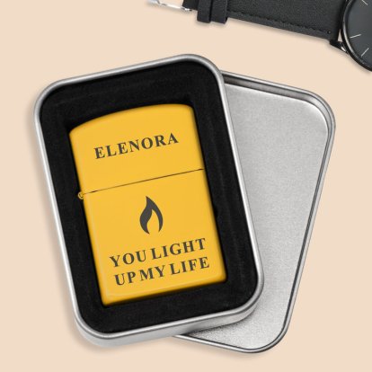 Personalised Yellow Lighter - Light Up My Life 