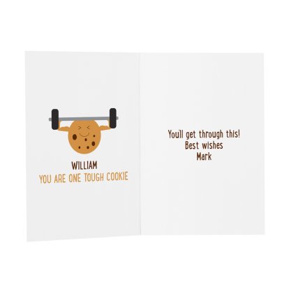 Personalised You're One Tough Cookie Message Card