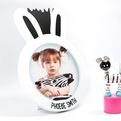 Personalised Zebra Kids Photo Frame
