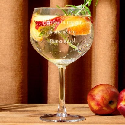 Personalised Gin Glass - Message Photo 2