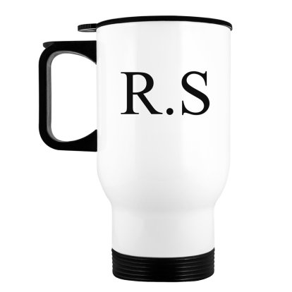 Personalised Double Walled Travel Mug - Initials