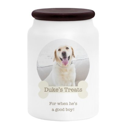 Photo Dog Treats Jar