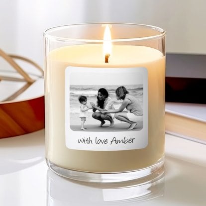Photo Upload & Text Scented Candle