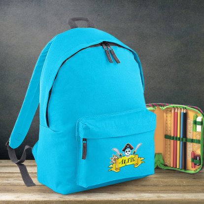 Pirate Personalised Blue Backpack
