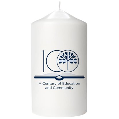 Promotional Branded Business Pillar Candle - Logo & Text