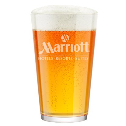 Promotional Branded Business Pint Glass - Logo & Text