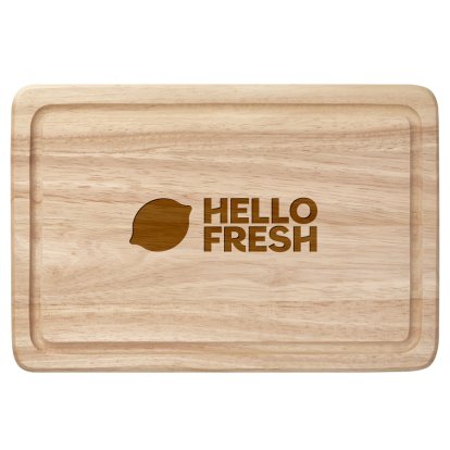 Promotional Branded Business Wooden Chopping Board - Logo & Text