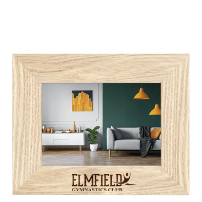 Promotional Branded Business Wooden Photo Frame - Logo & Text