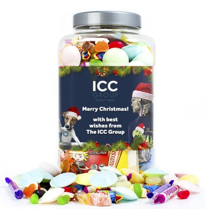 Promotional Branded Corporate Sweets Jar - Logo & Text